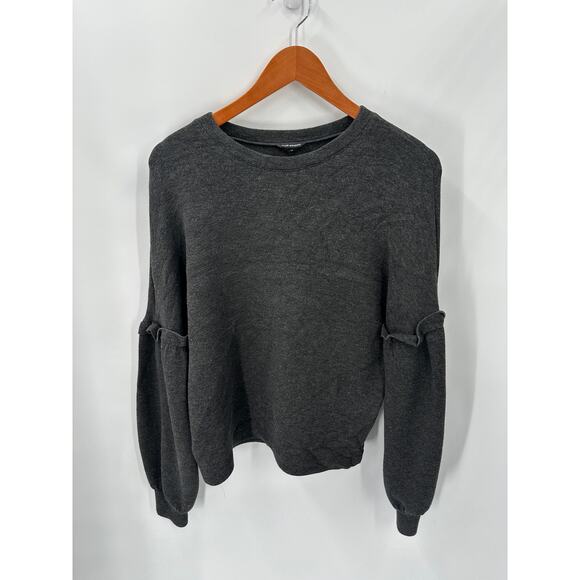CLUB MONACO Charcoal Grey Crewneck Stretch Sweatshirt // S - Picture 1 of 8
